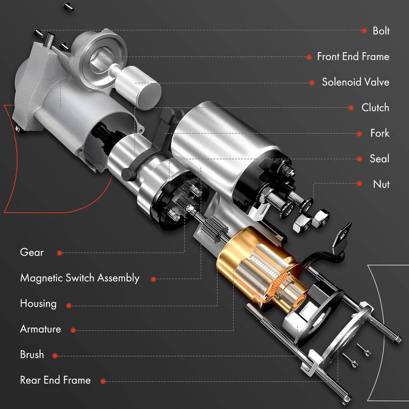 Starter Motor 2.5KW 12V CW 9 Teeth for High Torque 3 HP Small Big Block Chevy 305 350