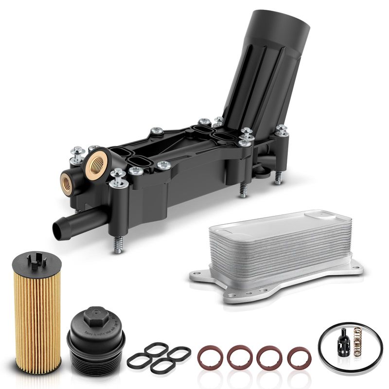 Oil Filter Housing Adapter with Cooler for Chrysler Dodge Jeep Ram 3.6L
