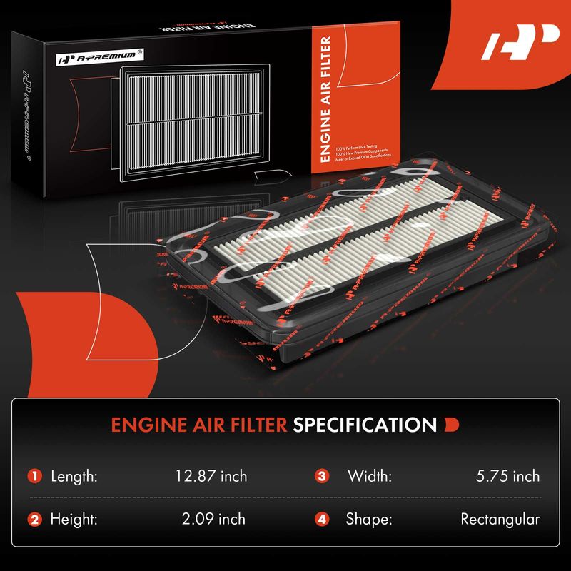 2x Engine Air Filter for Honda Accord 2003-2007 Acura RL 2005-2008 TL 2004-2006