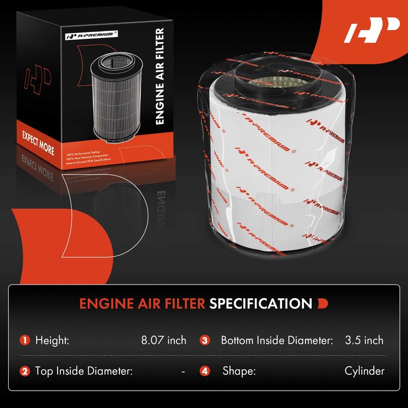 Engine Air Filter for Audi A8 Quattro 2013-2018 3.0L 4.0L