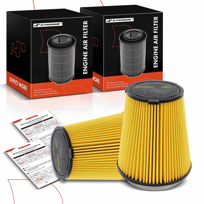 2x Engine Air Filter for Ford Mustang 2015-2022 V8 5.0L V8 5.2L