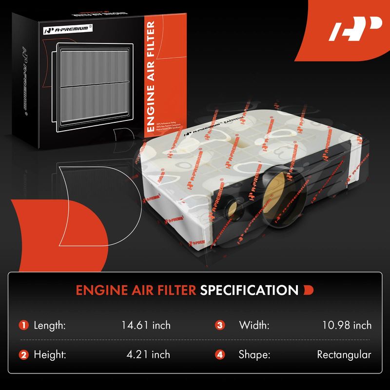 2x Engine Air Filter for Audi Q7 2016-2022 L4 2.0L V6 3.0L