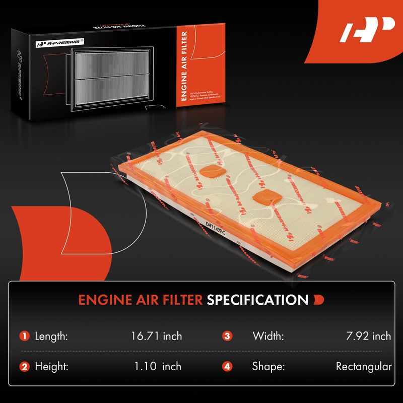 Engine Air Filter for Mercedes-Benz C300 C350 E300 E350 E400 GLE350 GLK350 R350