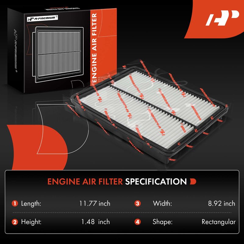 2x Engine Air Filter for Hyundai Santa Fe 2013-2018 Kia Sorento 2014-2015