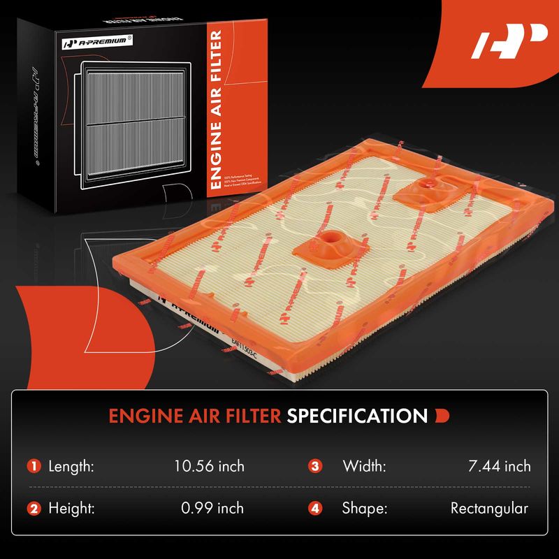 Engine Air Filter for Volkswagen Jetta 2013-2018 Audi A3 Sportback e-tron 1.4L