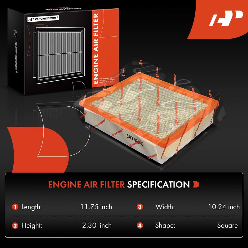2x Engine Air Filter for Toyota Sequoia 14-22 Tacoma 16-23 Tundra 13-21