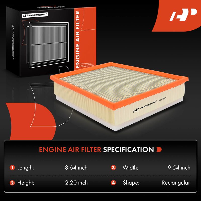 2x Engine Air Filter for Chevrolet Silverado 2500 HD GMC Sierra 2500 HD 3500 HD