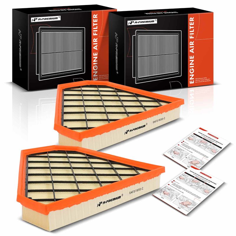2x Engine Air Filter for Cadillac CTS 2014-2019 V6 3.6L Turbocharged