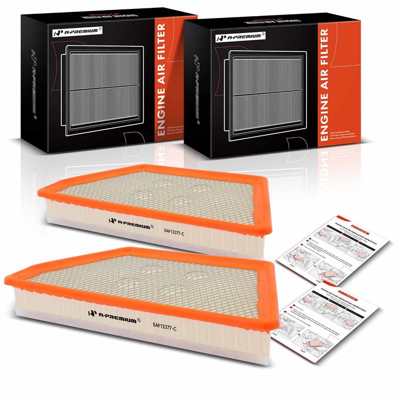 2x Engine Air Filter for Cadillac CT6 2016-2020 V6 3.6L