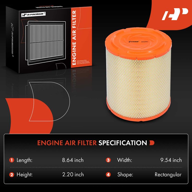 Engine Air Filter for Isuzu NQR NRR NPR-HD 2005-2022 Chevrolet LCF 3500 4500 GMC