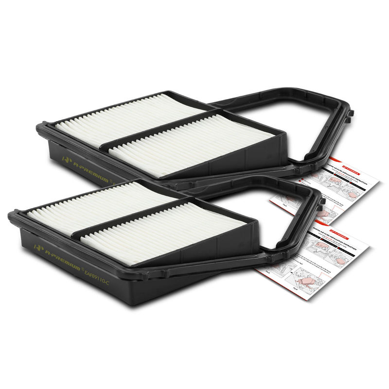 2x Engine Air Filter with Rigid Panel for Honda Civic Acura EL 2001-2005 L4 1.7L