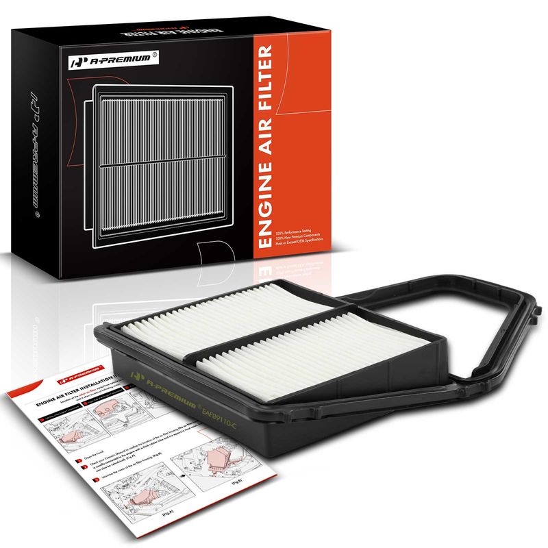 Engine Air Filter with Rigid Panel for Honda Civic Acura EL 2001-2005 L4 1.7L