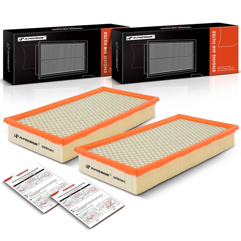 2x Engine Air Filter with Flexible Panel for Ford Freestar Thunderbird Lincoln LS