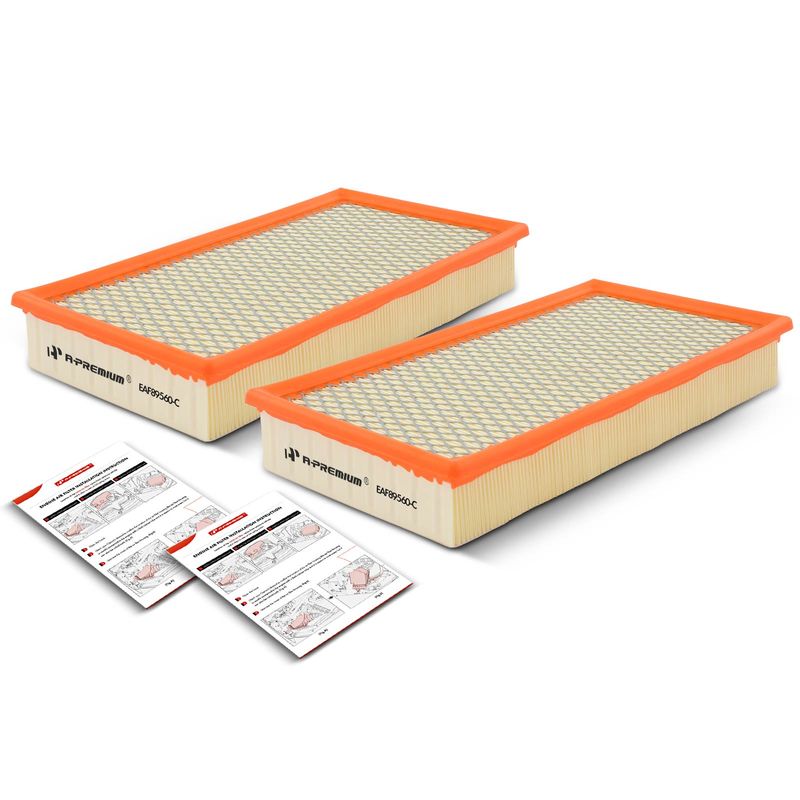 2x Engine Air Filter with Flexible Panel for Ford Freestar Thunderbird Lincoln LS