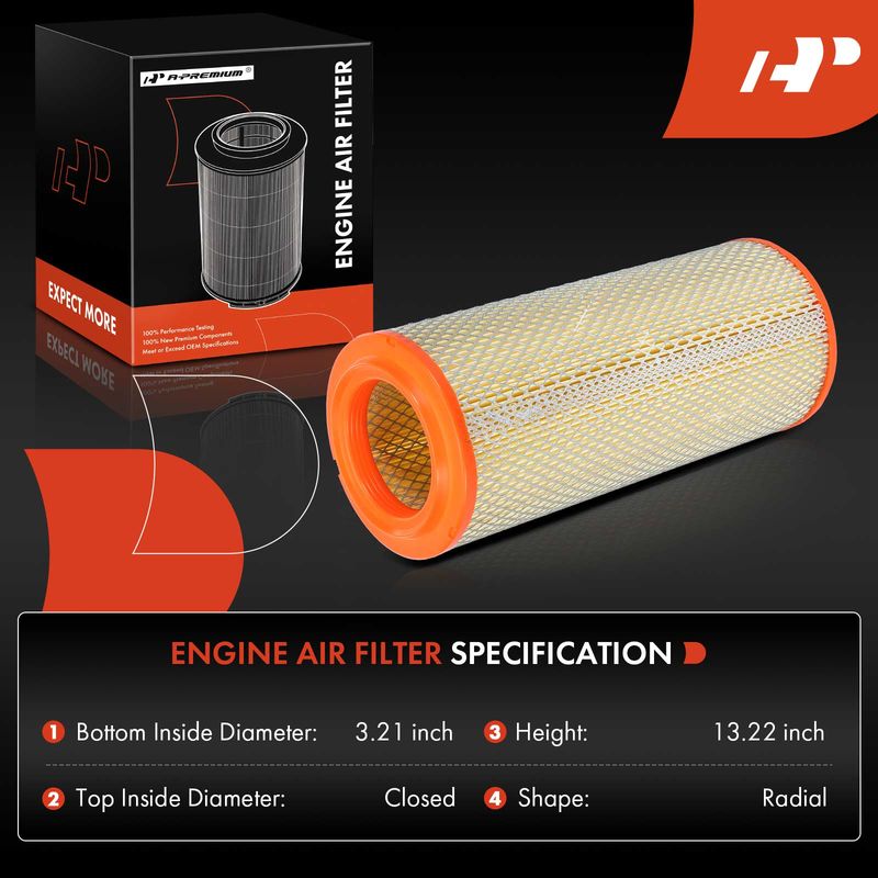 Engine Air Filter for Chevrolet Express 1500 Express 2500 GMC Savana 1500