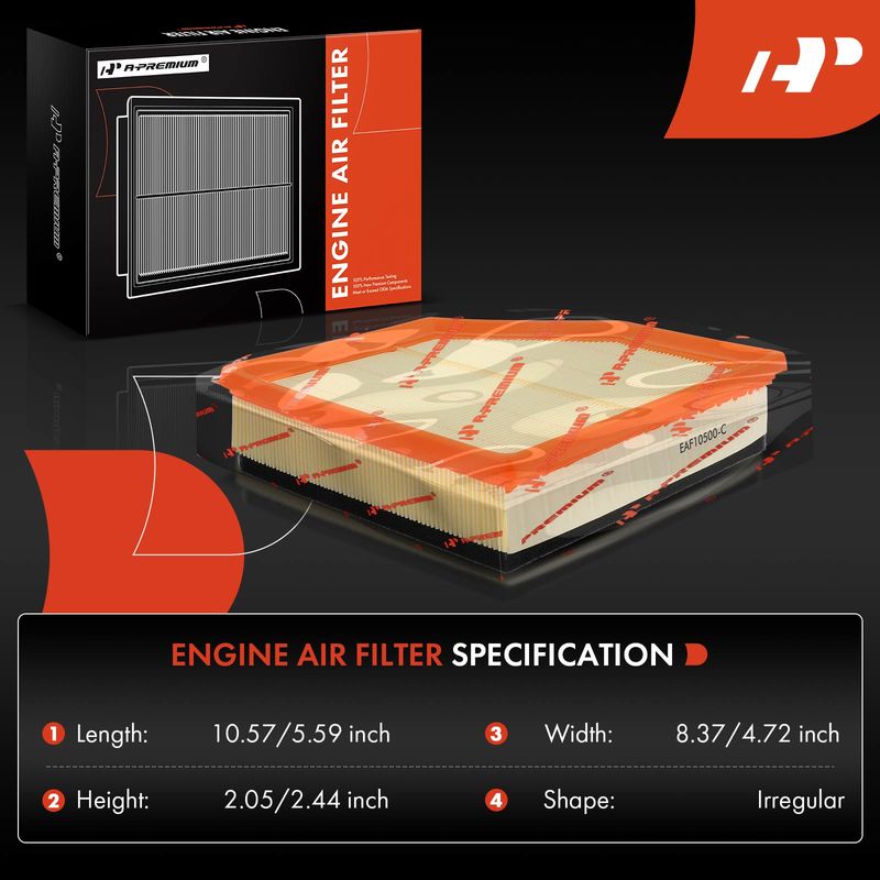 2x Engine Air Filter for Volvo S60 11-16 S80 07-15 V60 15-16 V70 08-10