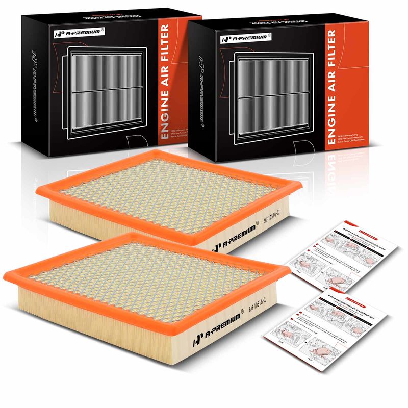 2x Engine Air Filter with Flexible Panel for Dodge Journey 2009-2020