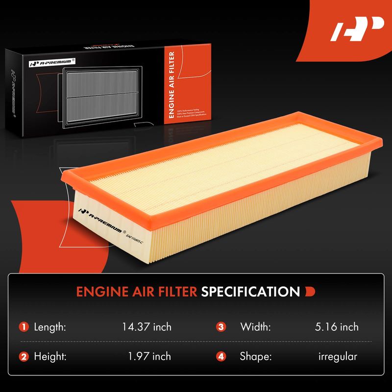 2x Engine Air Filter for Mini Cooper 2007-2015 Countryman Paceman L4 1.6L