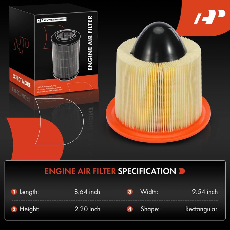 Engine Air Filter for Ford E-150 E-250 Excursion F-150 F-250 Lincoln Navigator