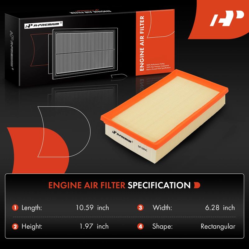 2x Engine Air Filter for Ford Fusion 06-12 Mazda 6 09-13 Mercury Milan 06-11