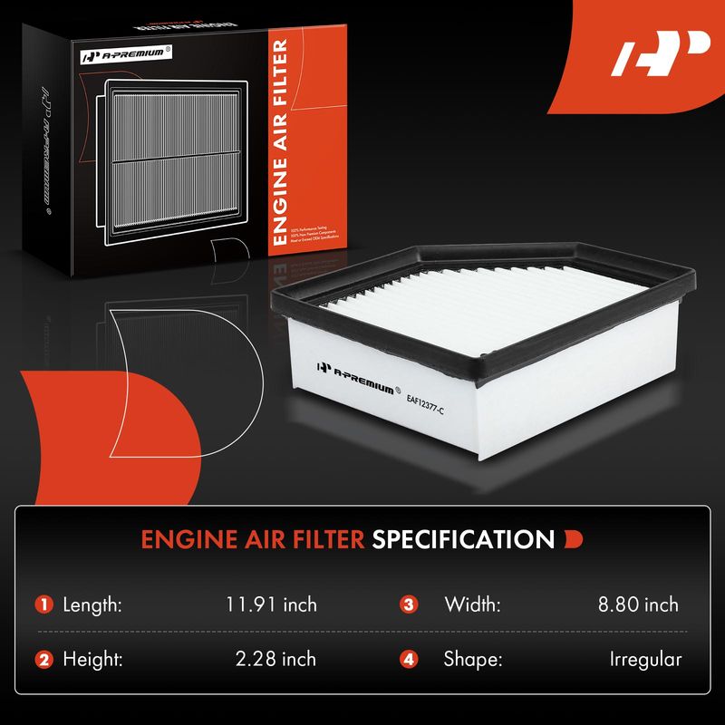 2x Engine Air Filter for Nissan Rogue 2021-2022 L3 1.5L L4 2.5L