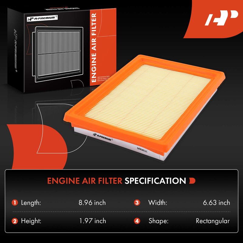2x Front Engine Air Filter for Honda Civic 1996-2000 Civic del Sol 96-97 1.6L