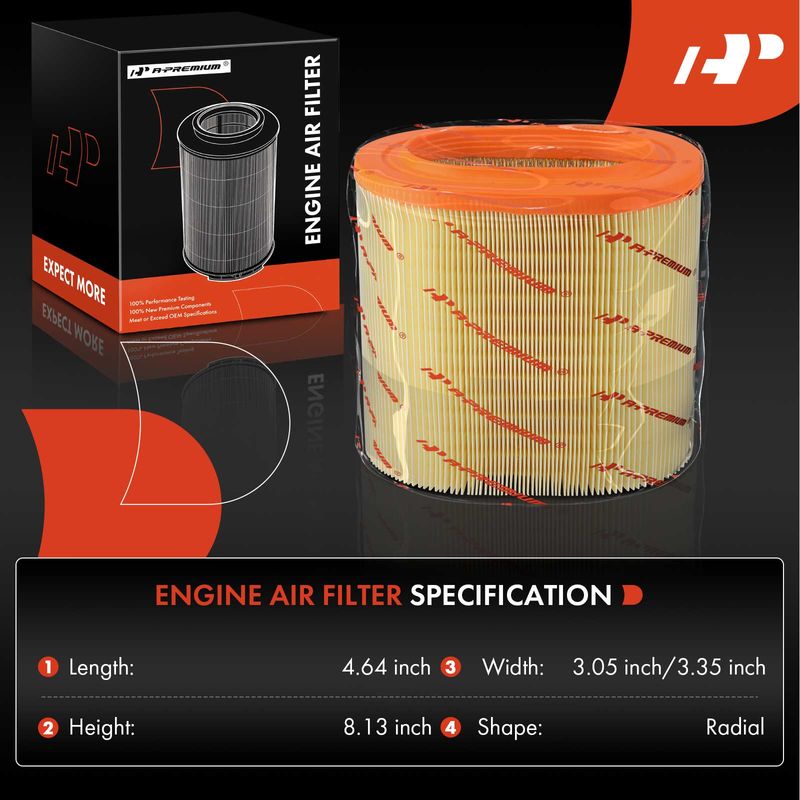 2x Engine Air Filter for Ford F-250 F-350 F-450 F-550 Super Duty 2017-2019
