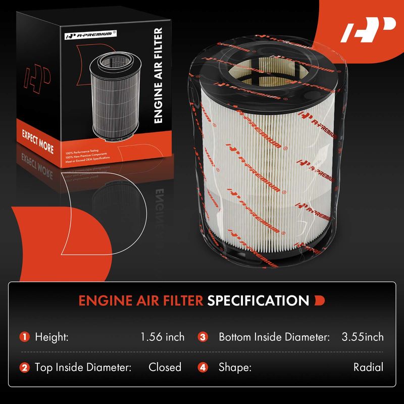 2x Engine Air Filter for Chevrolet Colorado GMC Canyon Hummer H3 Isuzu i-280