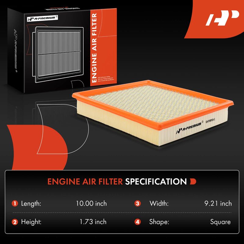 Engine Air Filter with Flexible Panel for Ford Mustang 2005-2010 V6 4.0L V8 4.6L
