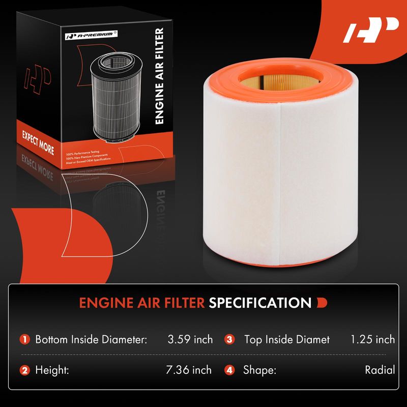 2x Engine Air Filter for Audi A6 Quattro A7 Quattro 2012-2018 S6 S7 3.0L 4.0L