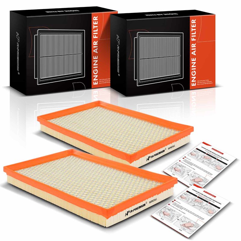 2x Engine Air Filter with Flexible Panel for Saturn Ion 2006-2007 L4 2.2L 2.4L