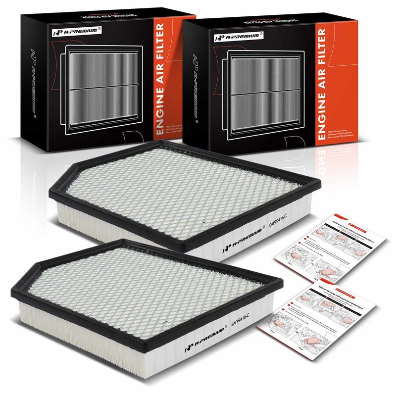 2x Engine Air Filter for Jeep Grand Cherokee 2018-2021 Dodge Durango 2021 6.2L