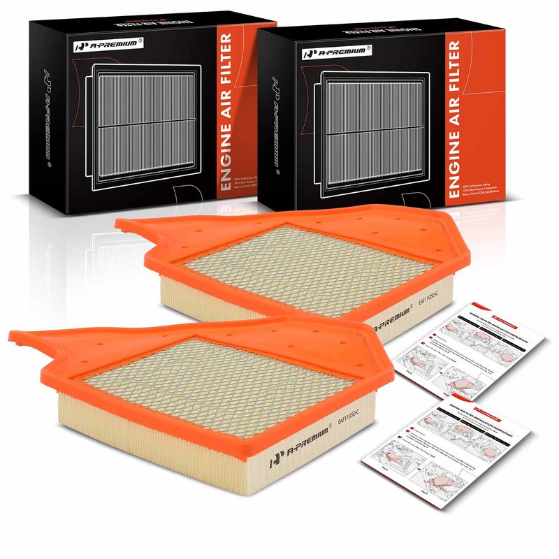 2x Engine Air Filter for Chrysler Town & Country 11-16 Dodge Grand Caravan VW