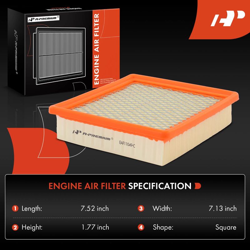 2x Engine Air Filter for Chevrolet Volt 2011-2015 Cadillac ELR 2014-2016 L4 1.4L