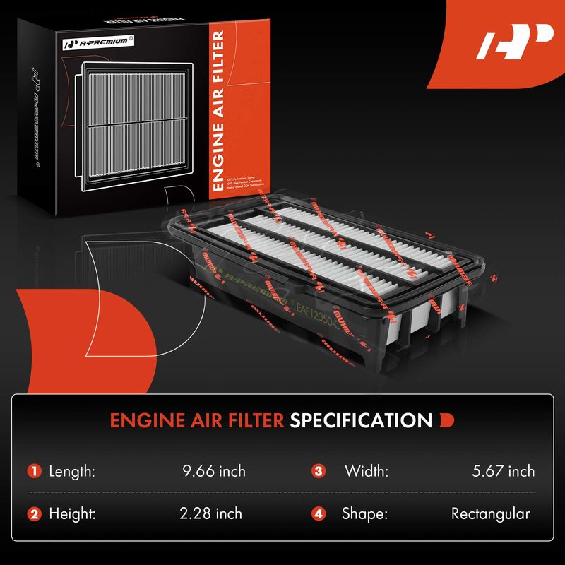 2x Engine Air Filter for Honda Civic 2016-2021 CR-V 2017-2022 L4 1.5L