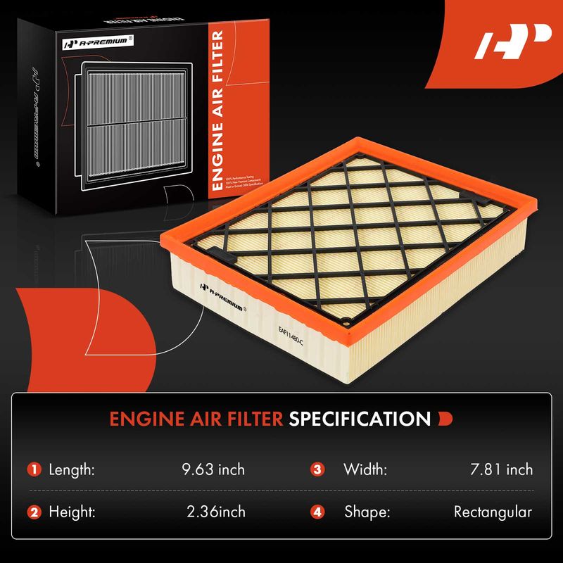 2x Engine Air Filter for Ford Fusion Edge Lincoln Continental MKX MKZ Nautilus