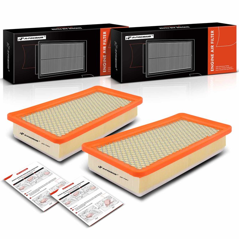 2x Engine Air Filter for Chrysler 200 2015-2017 L4 2.4L V6 3.6L