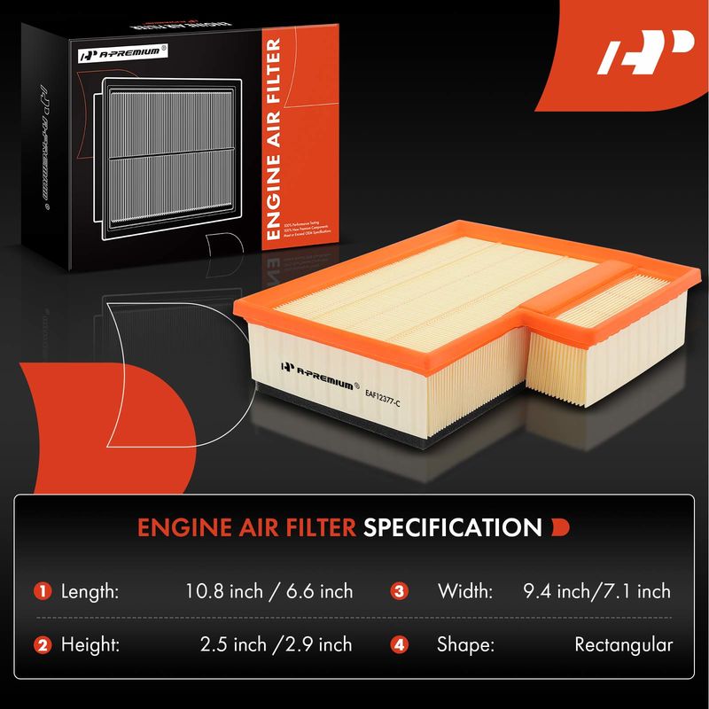 Engine Air Filter for Ford Transit-150 250 350 Transit-350 HD 2015-2023