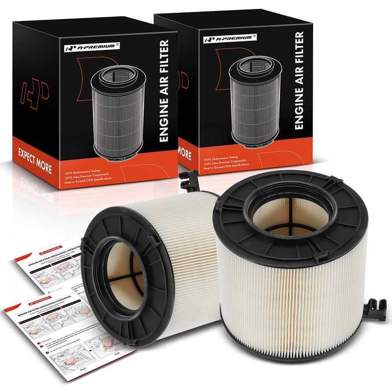 2x Engine Air Filter for Audi A4 A4 Quattro 17-19 A5 Quattro S6 SQ5 Sportback