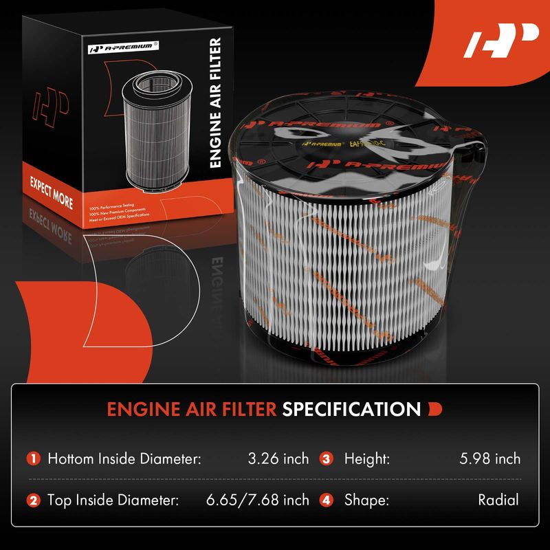 Engine Air Filter for Audi A4 A4 Quattro 2017-2019 A5 Quattro S6 SQ5 Sportback