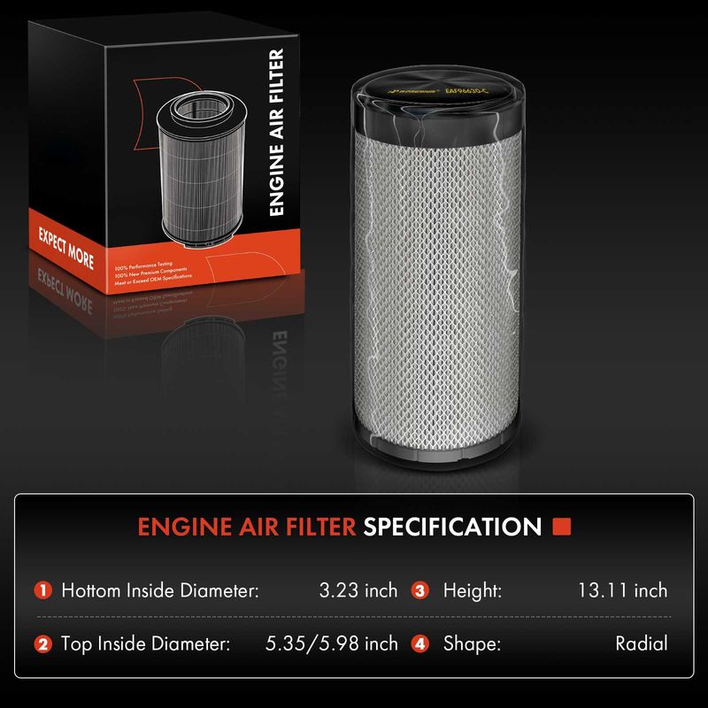 2x Engine Air Filter for Chevrolet Express GMC Savana 2500 3500 17-22 4500 17-20