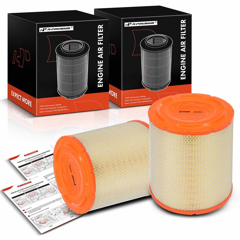 2x Engine Air Filter for Isuzu NQR NRR NPR-HD 2005-2022 Chevrolet LCF 4500 GMC