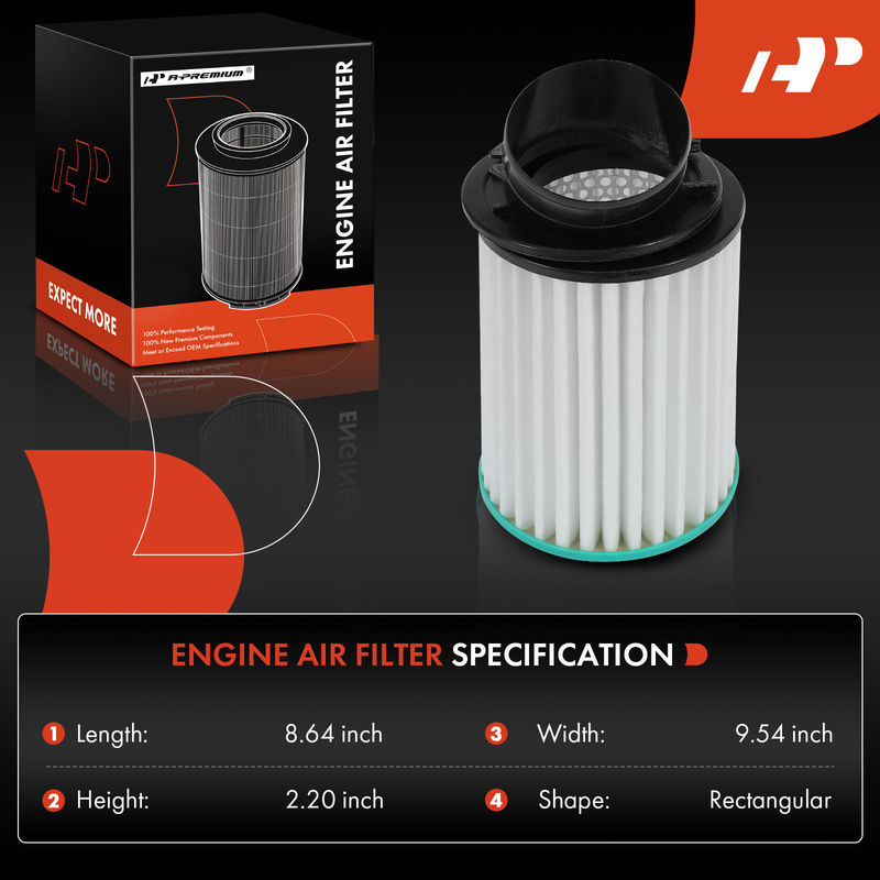 2x Engine Air Filter with Rigid Panel for Acura Integra 1994-2001 L4 1.8L