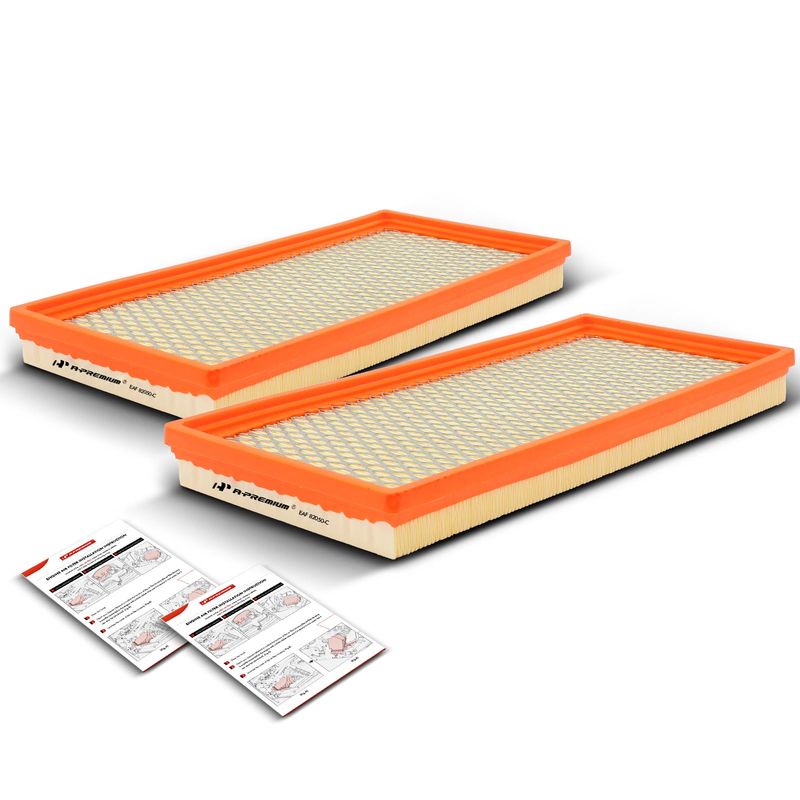 2x Engine Air Filter with Flexible Panel for Jeep TJ Wrangler 1997-2006