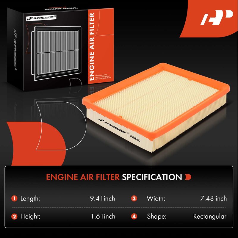 2x Engine Air Filter for Hyundai Sonata 1999-2005 Kia Magentis 2001-2006