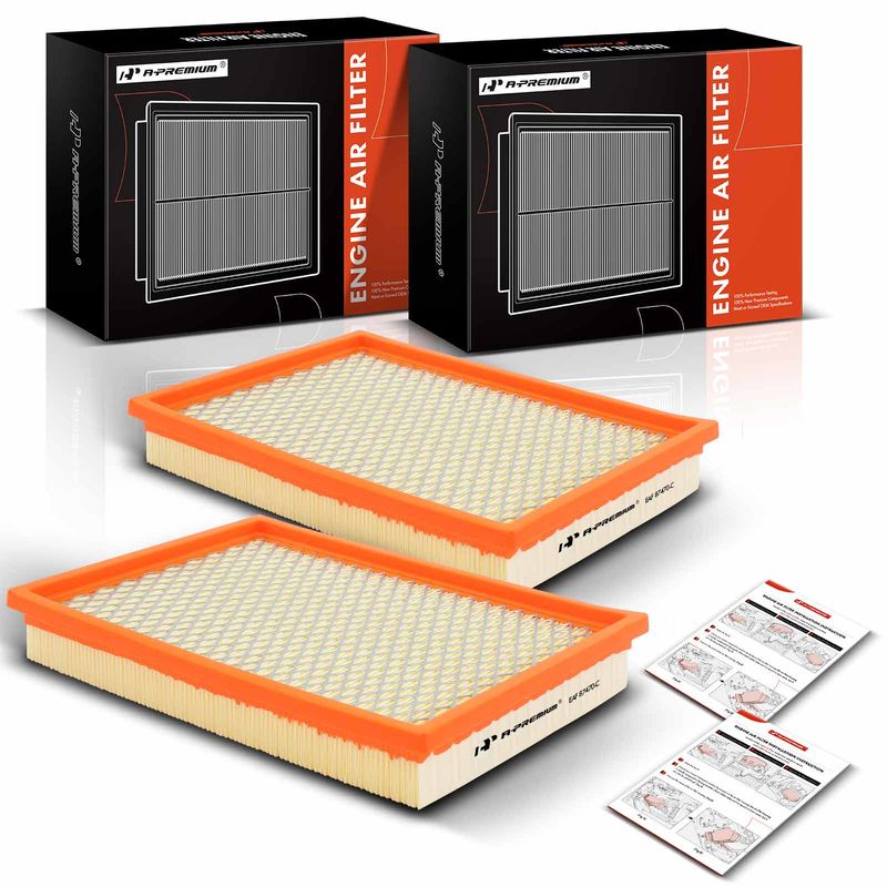 2x Engine Air Filter with Flexible Panel for Chrysler PT Cruiser 2001-2005 2.4L