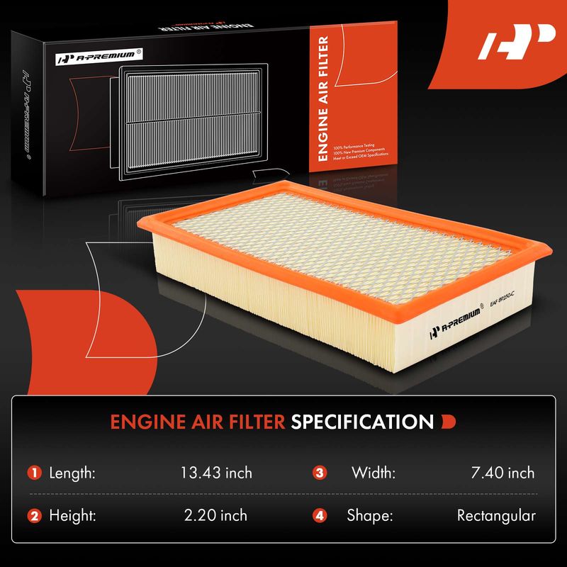 Engine Air Filter for Ford F-250 F350 F550 Super Duty 1999-2001 Excursion 7.3L