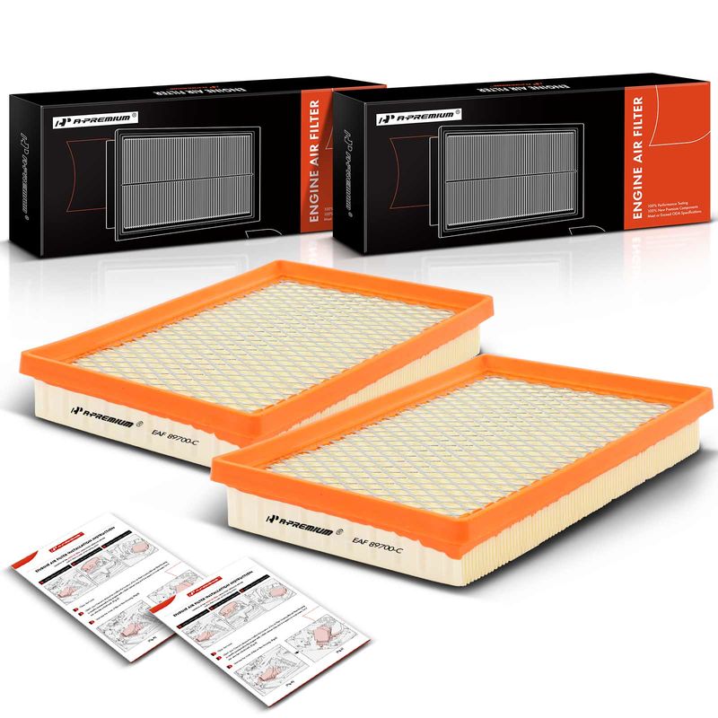 2x Engine Air Filter with Flexible Panel for Hyundai Accent 2000-2005
