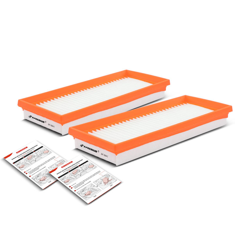 2x Engine Air Filter with Flexible Panel for Smart Fortwo 2008-2015 L3 1.3L