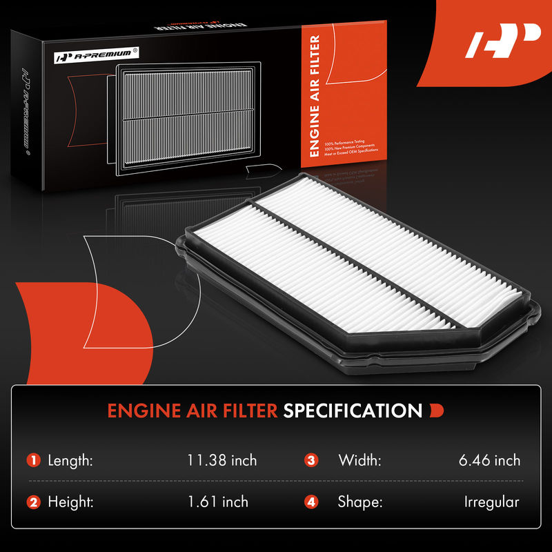 2x Engine Air Filter for Honda Pilot 2003-2008 Acura MDX 2001-2006 V6 3.5L